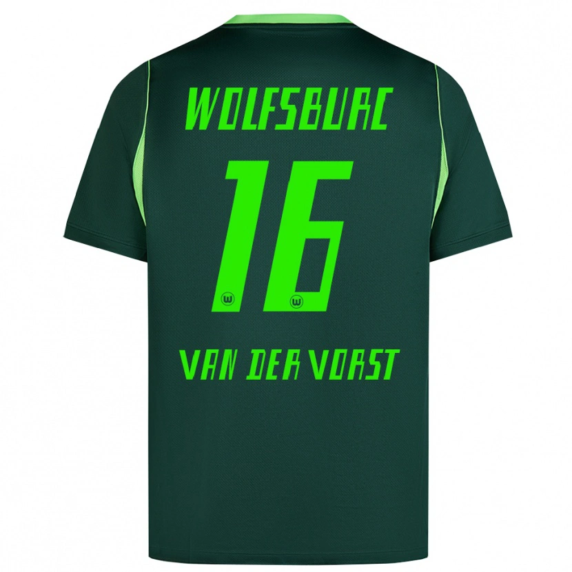 Danxen Kvinder Fynn Van Der Vorst #16 Mørkegrøn Hvid Hjemmebane Spillertrøjer 2026/27 Trøje T-Shirt