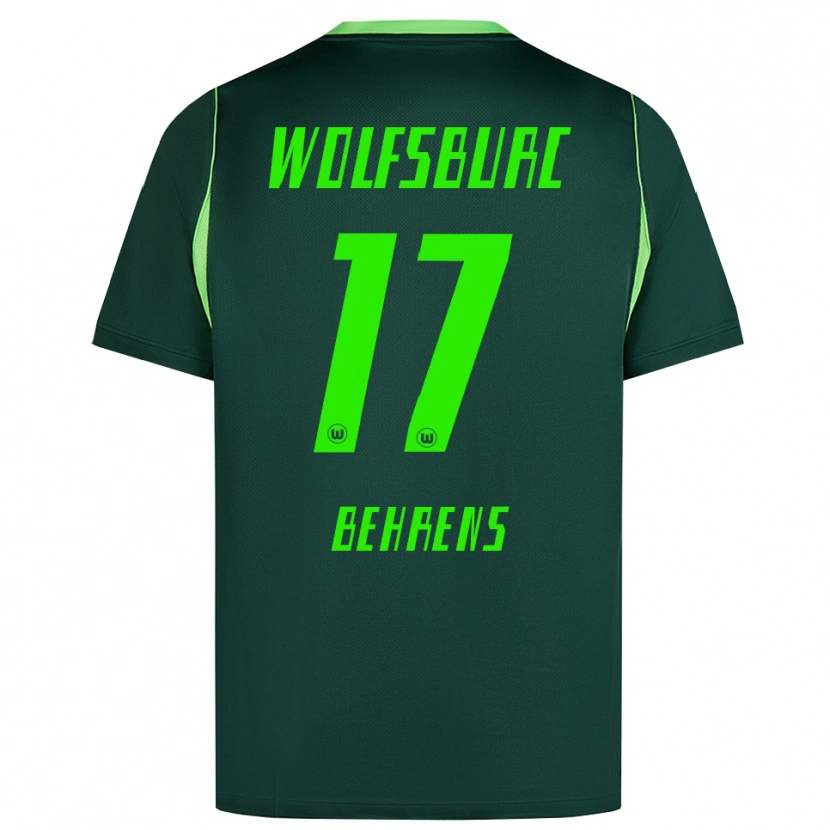 Danxen Kvinder Kevin Behrens #17 Mørkegrøn Hvid Hjemmebane Spillertrøjer 2026/27 Trøje T-Shirt