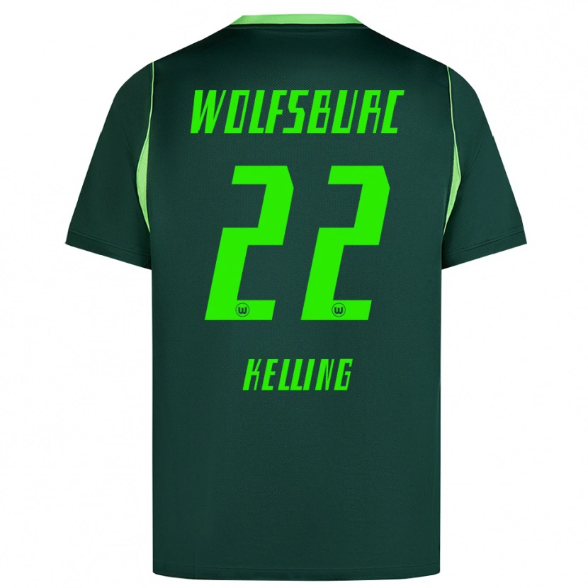 Danxen Kvinder Lenny Kelling #22 Mørkegrøn Hvid Hjemmebane Spillertrøjer 2026/27 Trøje T-Shirt