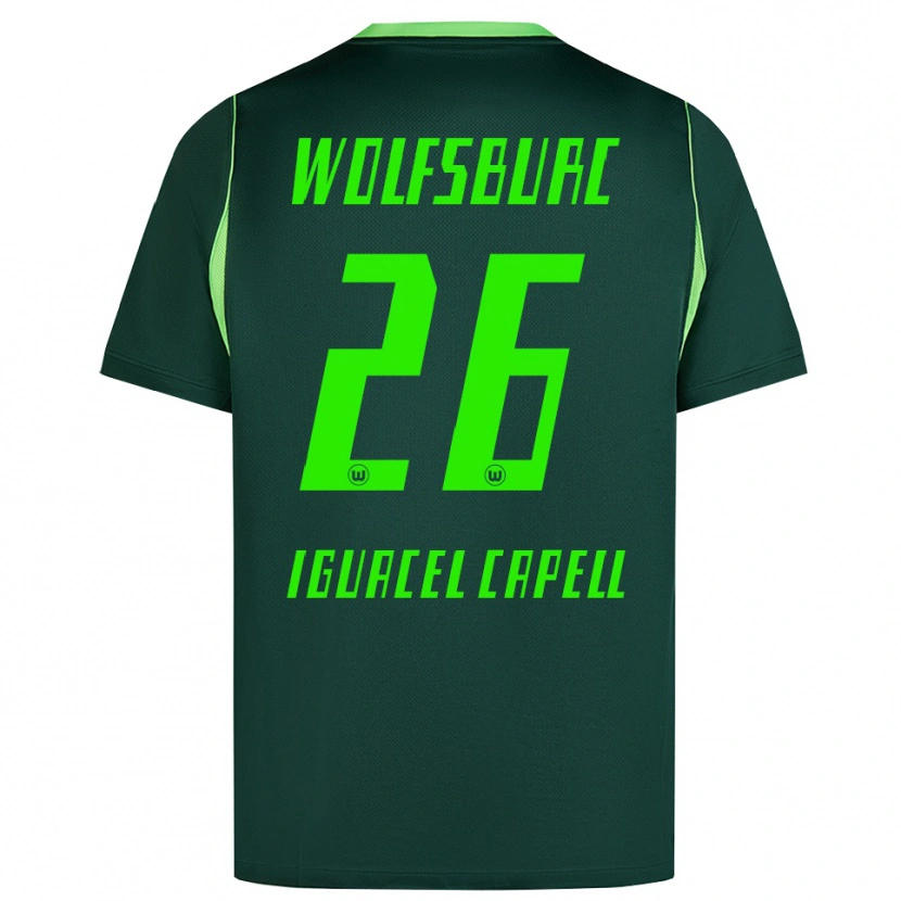Danxen Kvinder Diego Iguacel Capell #26 Mørkegrøn Hvid Hjemmebane Spillertrøjer 2026/27 Trøje T-Shirt