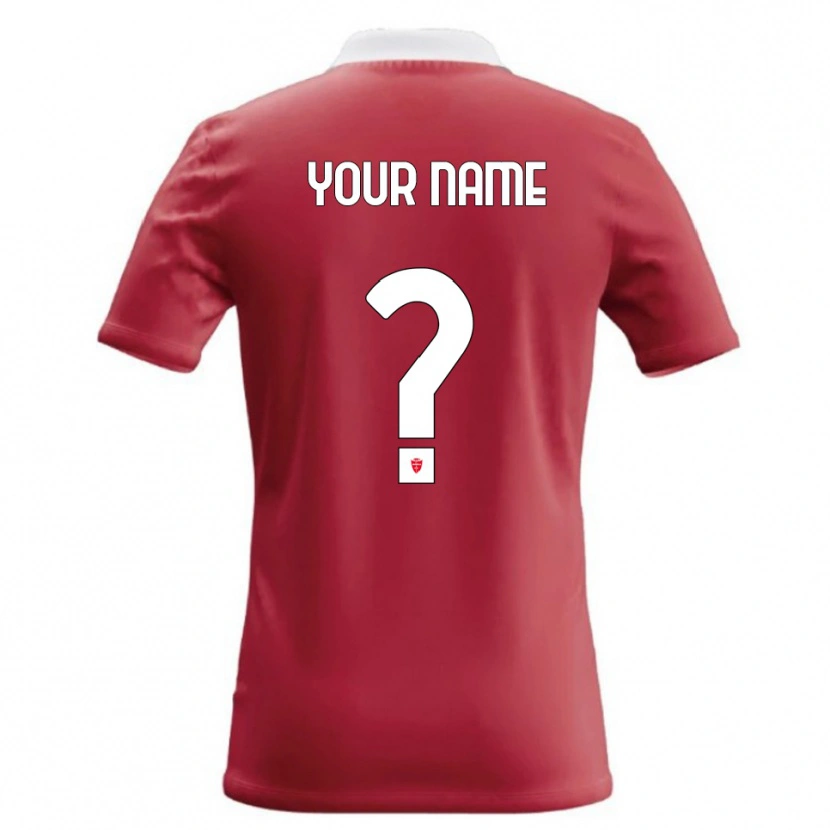 Danxen Kvinder Dit Navn #0 Rød Hvid Hjemmebane Spillertrøjer 2026/27 Trøje T-Shirt
