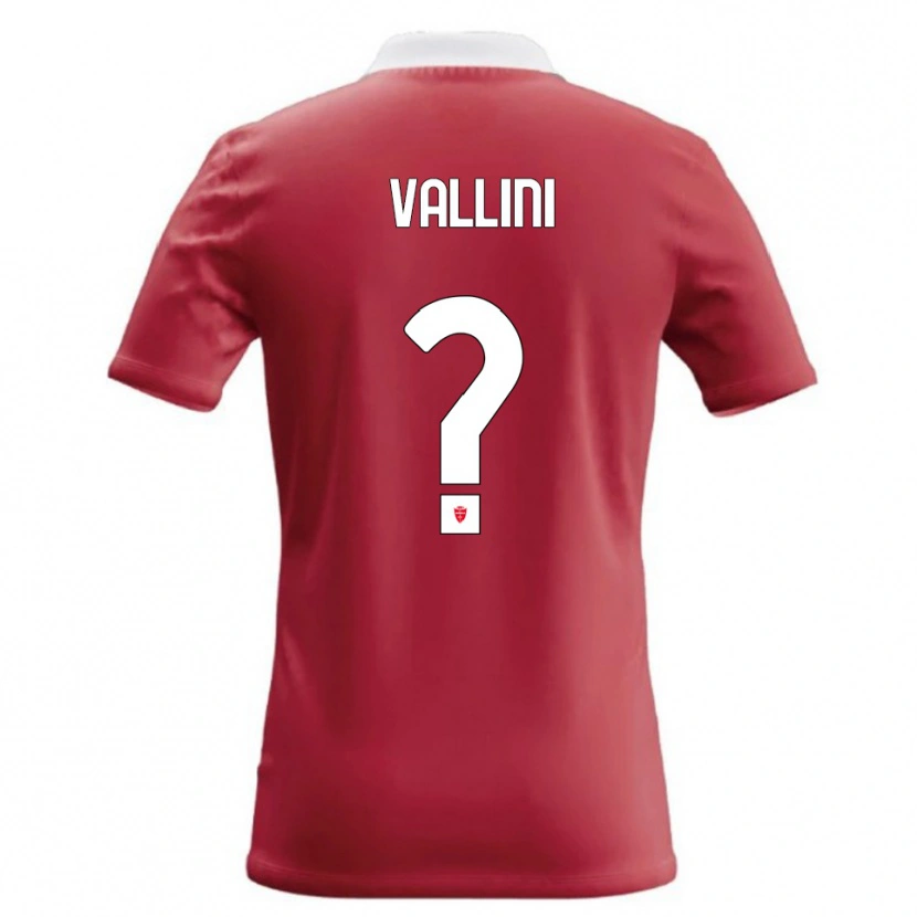 Danxen Kvinder Andrea Vallini #0 Rød Hvid Hjemmebane Spillertrøjer 2026/27 Trøje T-Shirt