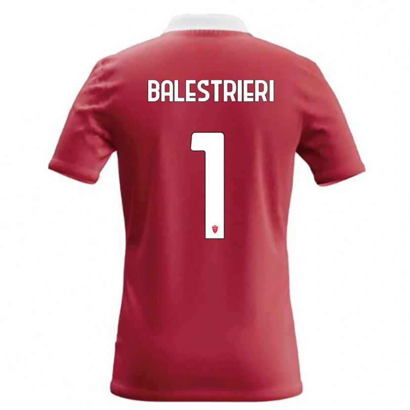 Danxen Kvinder Alessandro Balestrieri #1 Rød Hvid Hjemmebane Spillertrøjer 2026/27 Trøje T-Shirt