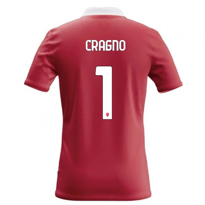 Danxen Kvinder Alessio Cragno #1 Rød Hvid Hjemmebane Spillertrøjer 2026/27 Trøje T-Shirt