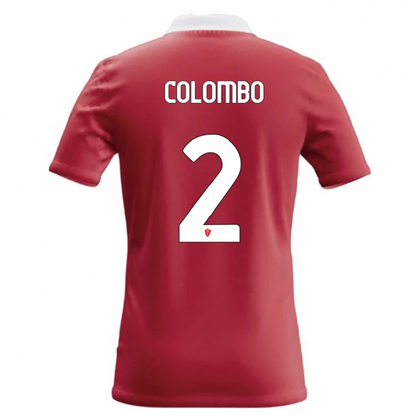 Danxen Kvinder Davide Colombo #2 Rød Hvid Hjemmebane Spillertrøjer 2026/27 Trøje T-Shirt