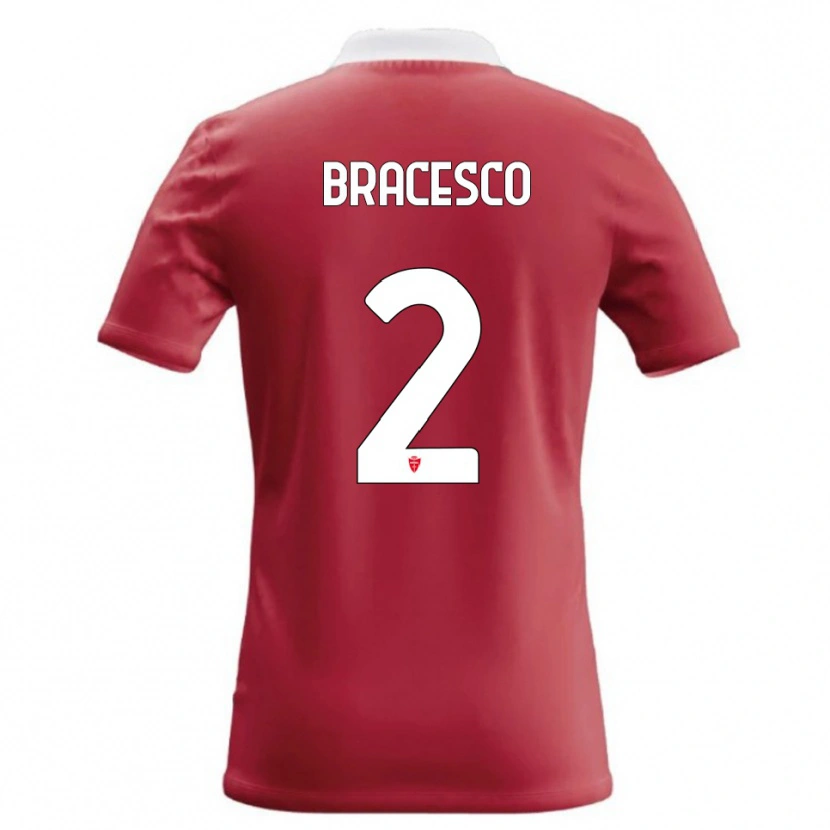 Danxen Kvinder Riccardo Bracesco #2 Rød Hvid Hjemmebane Spillertrøjer 2026/27 Trøje T-Shirt