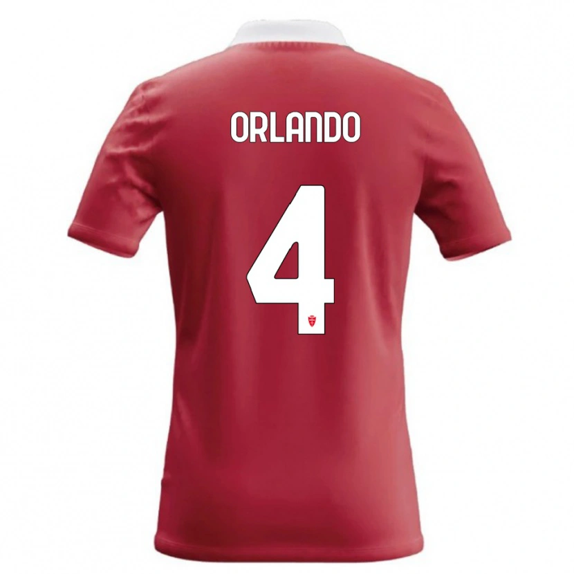 Danxen Kvinder Andrea Orlando #4 Rød Hvid Hjemmebane Spillertrøjer 2026/27 Trøje T-Shirt