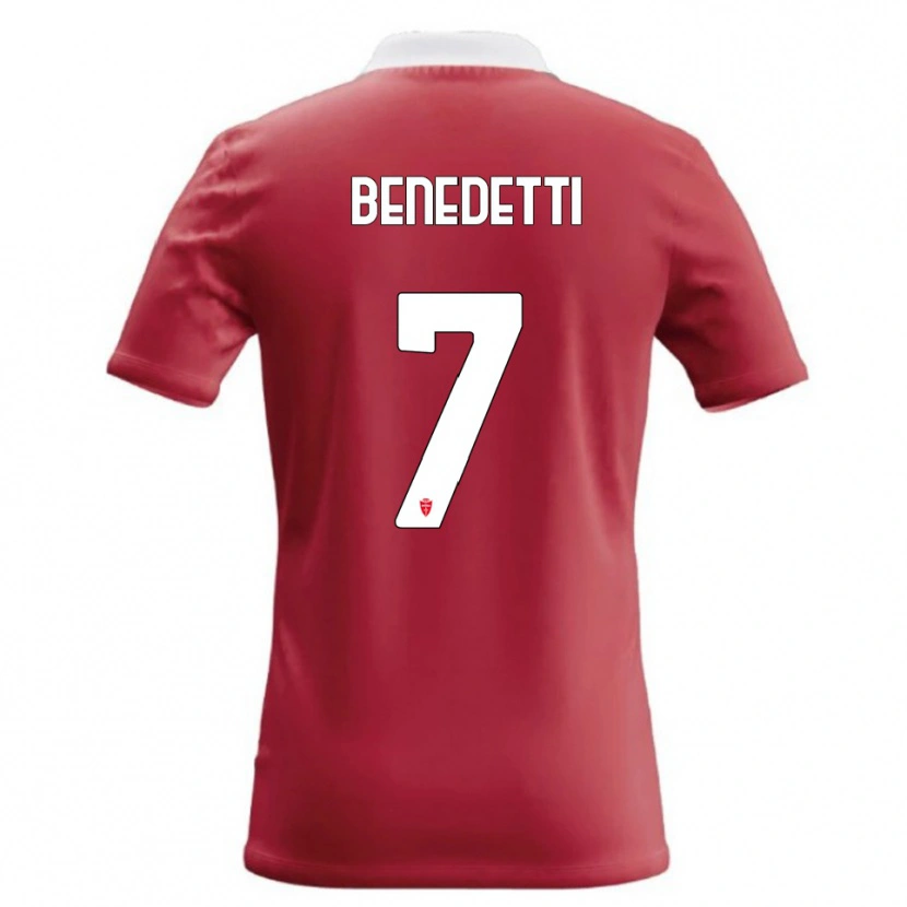 Danxen Kvinder Elia Benedetti #7 Rød Hvid Hjemmebane Spillertrøjer 2026/27 Trøje T-Shirt