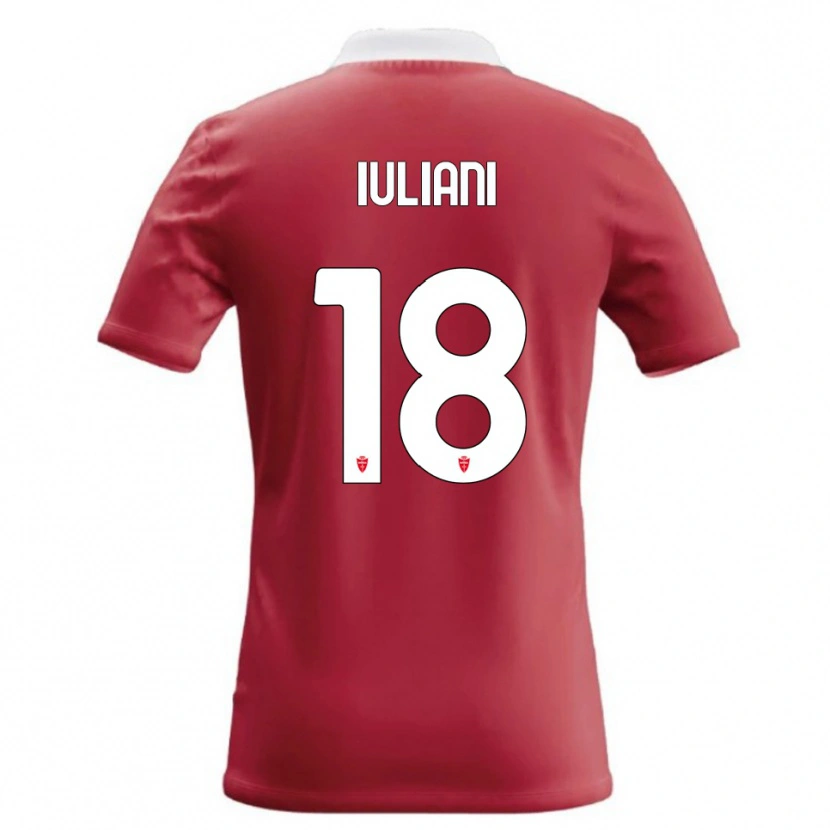 Danxen Kvinder Giacomo Iuliani #18 Rød Hvid Hjemmebane Spillertrøjer 2026/27 Trøje T-Shirt