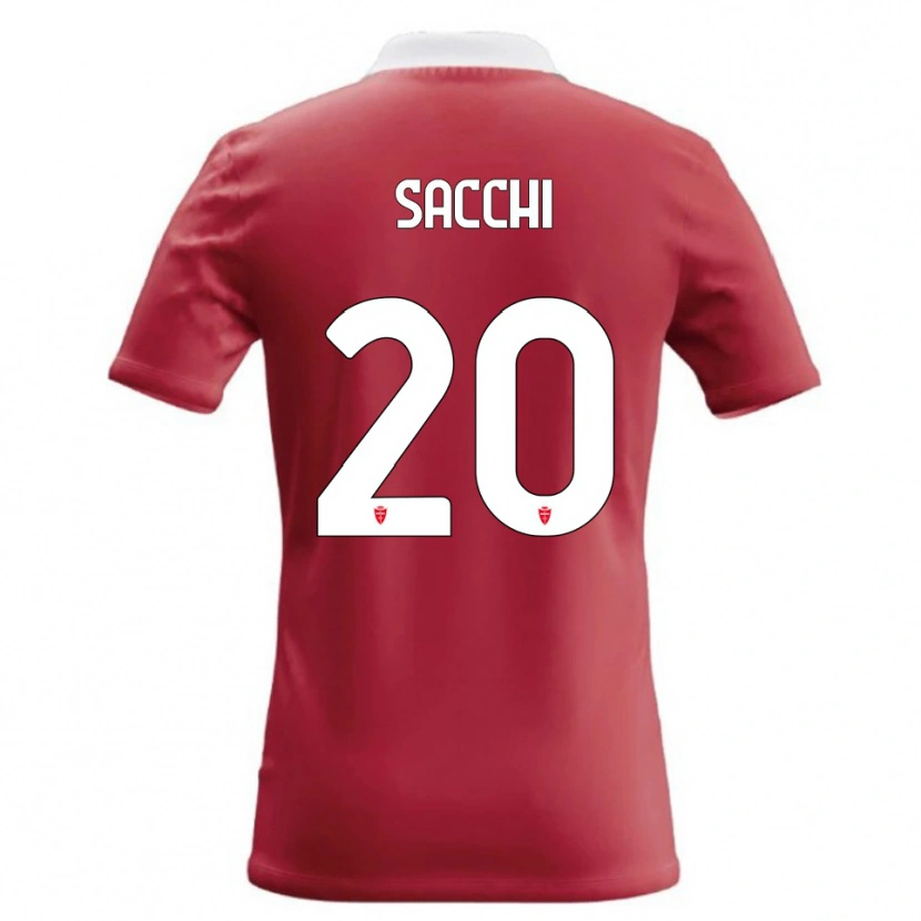 Danxen Kvinder Riccardo Sacchi #20 Rød Hvid Hjemmebane Spillertrøjer 2026/27 Trøje T-Shirt