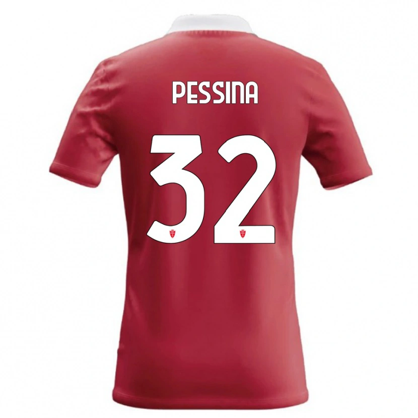 Danxen Kvinder Matteo Pessina #32 Rød Hvid Hjemmebane Spillertrøjer 2026/27 Trøje T-Shirt