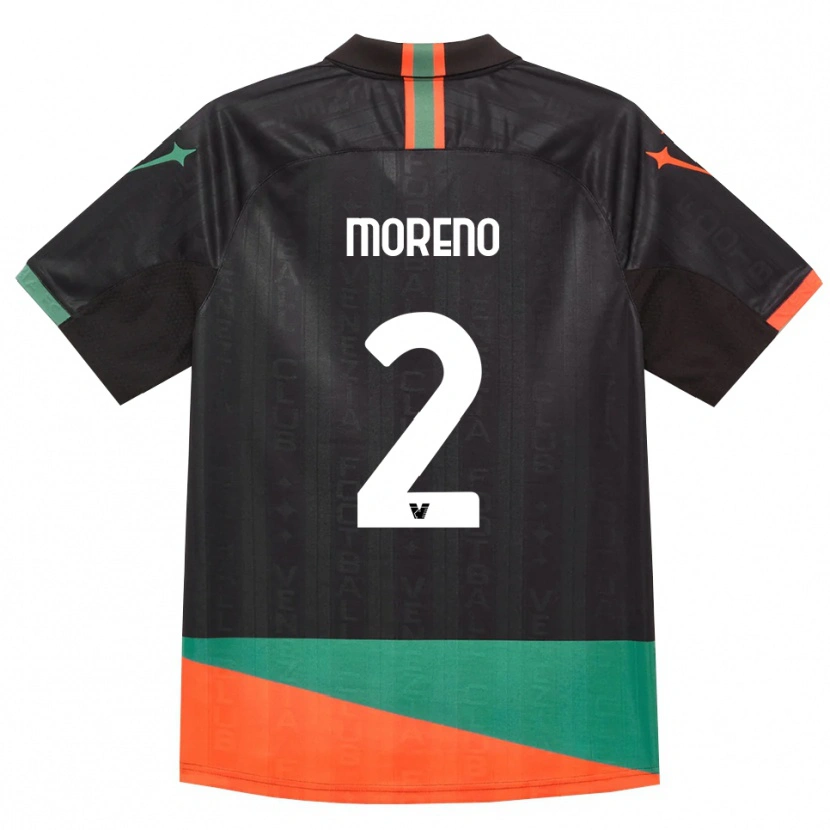 Danxen Kvinder Matías Moreno #2 Sort Orange Grøn Hjemmebane Spillertrøjer 2026/27 Trøje T-Shirt