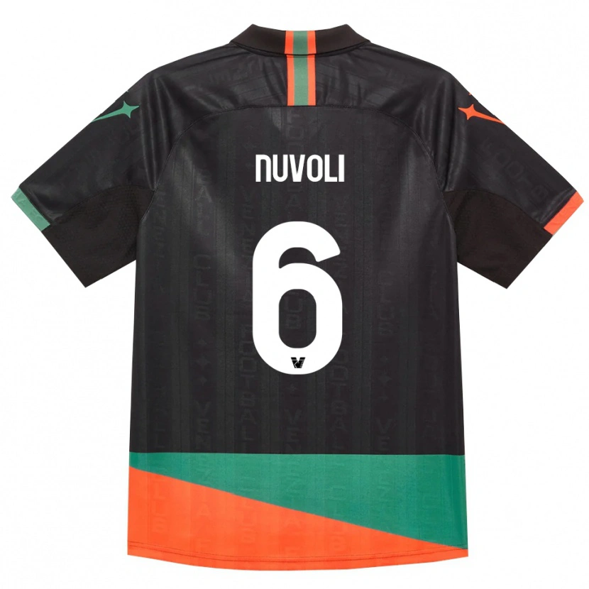 Danxen Kvinder Francesco Nuvoli #6 Sort Orange Grøn Hjemmebane Spillertrøjer 2026/27 Trøje T-Shirt