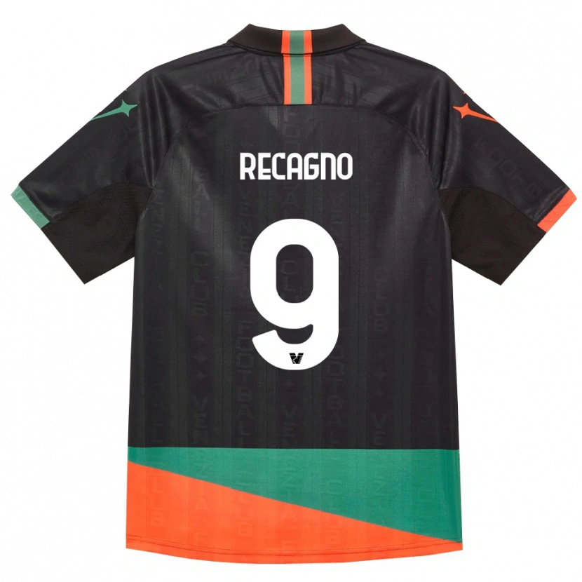 Danxen Kvinder Francesco Recagno #9 Sort Orange Grøn Hjemmebane Spillertrøjer 2026/27 Trøje T-Shirt