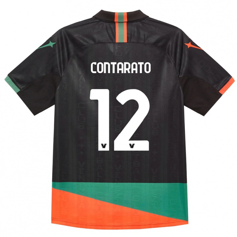 Danxen Kvinder Ettore Contarato #12 Sort Orange Grøn Hjemmebane Spillertrøjer 2026/27 Trøje T-Shirt