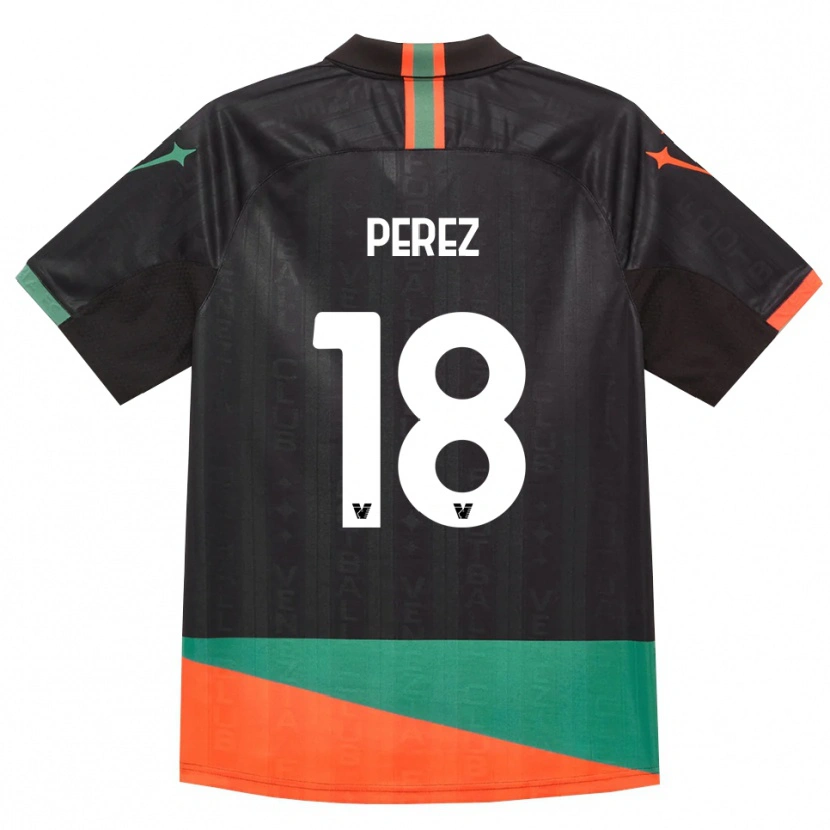 Danxen Kvinder Ricardo Perez #18 Sort Orange Grøn Hjemmebane Spillertrøjer 2026/27 Trøje T-Shirt