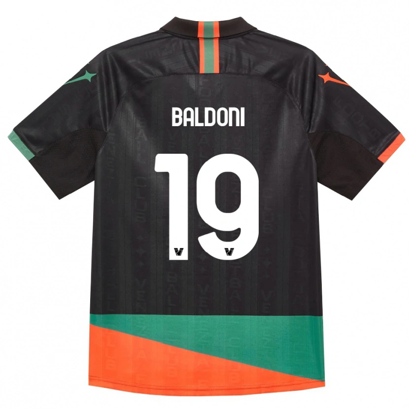 Danxen Kvinder Edoardo Baldoni #19 Sort Orange Grøn Hjemmebane Spillertrøjer 2026/27 Trøje T-Shirt