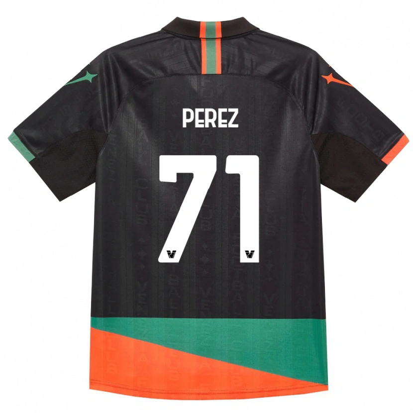 Danxen Kvinder Kike Pérez #71 Sort Orange Grøn Hjemmebane Spillertrøjer 2026/27 Trøje T-Shirt