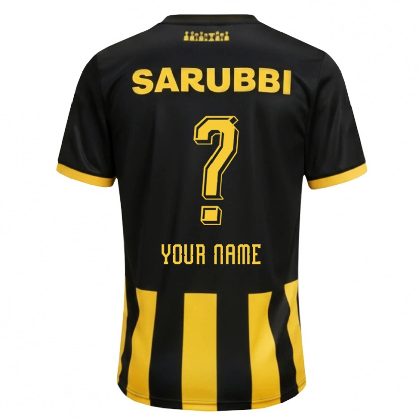 Danxen Kvinder Dit Navn #0 Sort Gul Hjemmebane Spillertrøjer 2026/27 Trøje T-Shirt