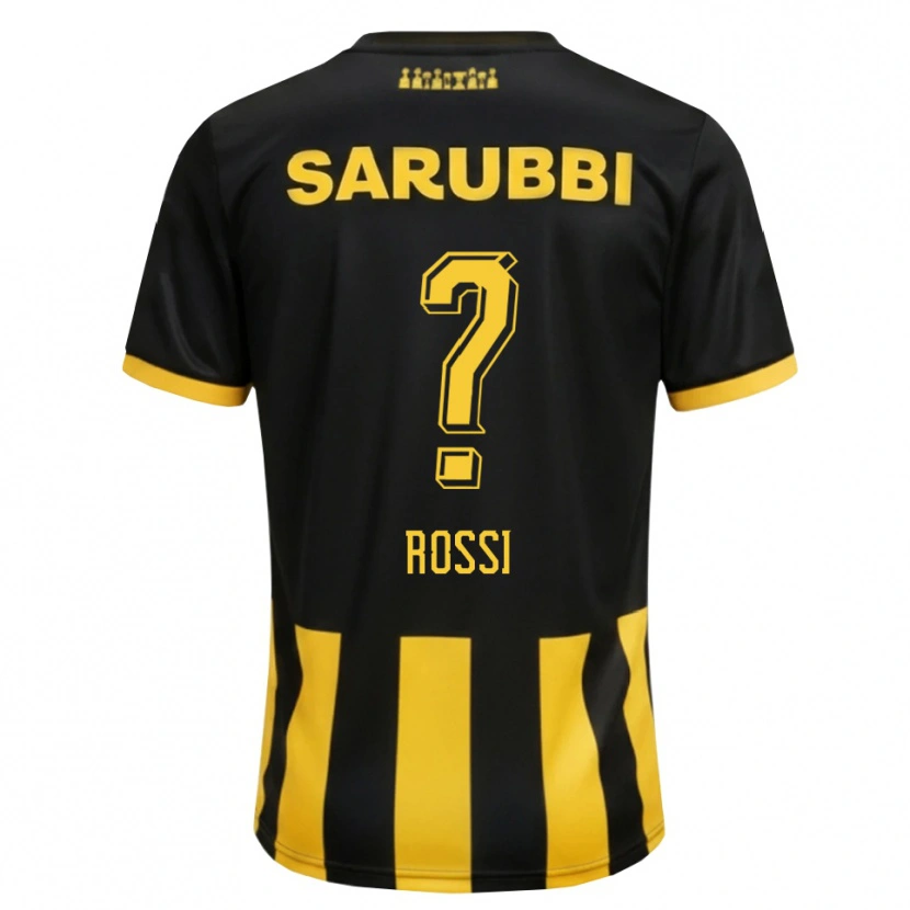 Danxen Kvinder Nicolás Rossi #0 Sort Gul Hjemmebane Spillertrøjer 2026/27 Trøje T-Shirt