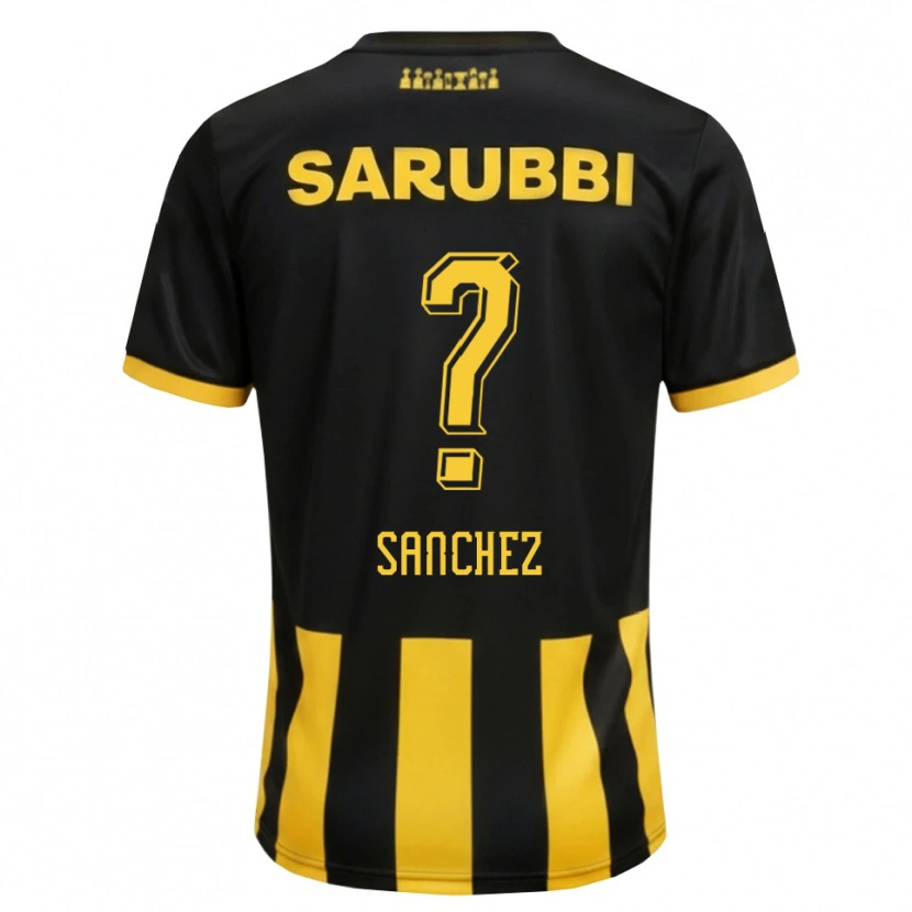 Danxen Kvinder Juan Sanchez #0 Sort Gul Hjemmebane Spillertrøjer 2026/27 Trøje T-Shirt