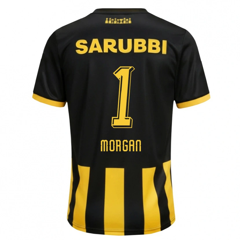 Danxen Kvinder Kevin Morgan #1 Sort Gul Hjemmebane Spillertrøjer 2026/27 Trøje T-Shirt
