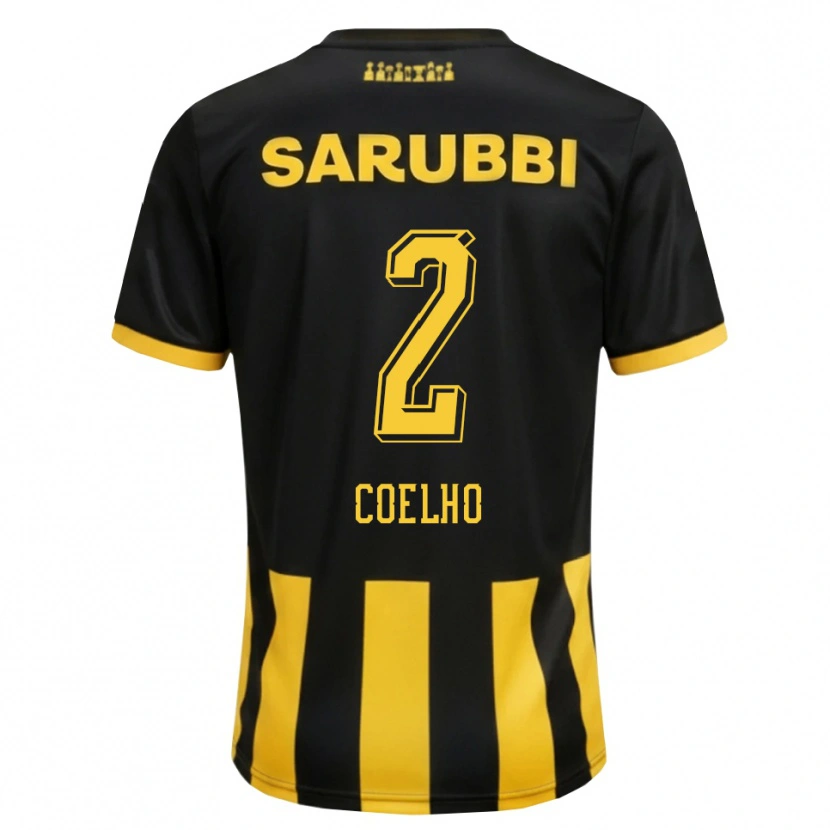 Danxen Kvinder Léo Coelho #2 Sort Gul Hjemmebane Spillertrøjer 2026/27 Trøje T-Shirt