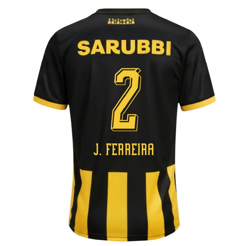 Danxen Kvinder Joaquín Ferreira #2 Sort Gul Hjemmebane Spillertrøjer 2026/27 Trøje T-Shirt