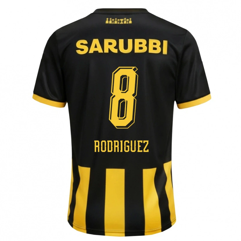Danxen Kvinder Sebastián Rodríguez #8 Sort Gul Hjemmebane Spillertrøjer 2026/27 Trøje T-Shirt