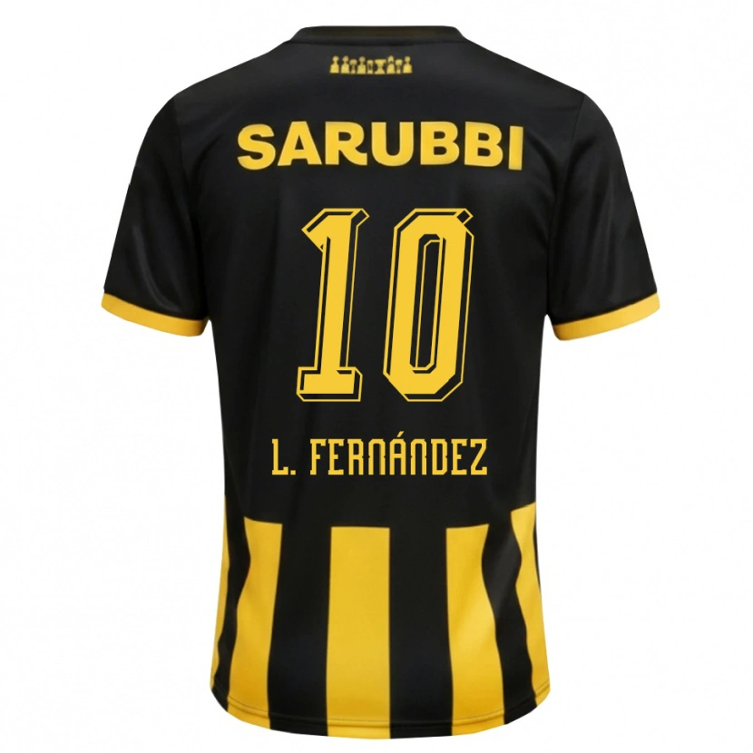 Danxen Kvinder Leonardo Fernández #10 Sort Gul Hjemmebane Spillertrøjer 2026/27 Trøje T-Shirt