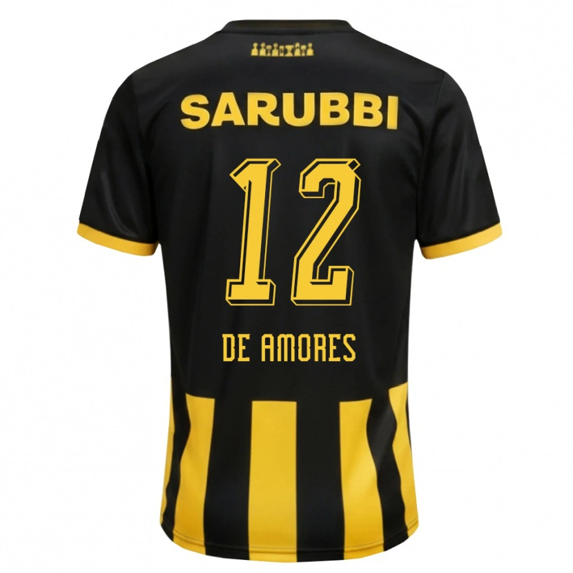Danxen Kvinder Guillermo De Amores #12 Sort Gul Hjemmebane Spillertrøjer 2026/27 Trøje T-Shirt