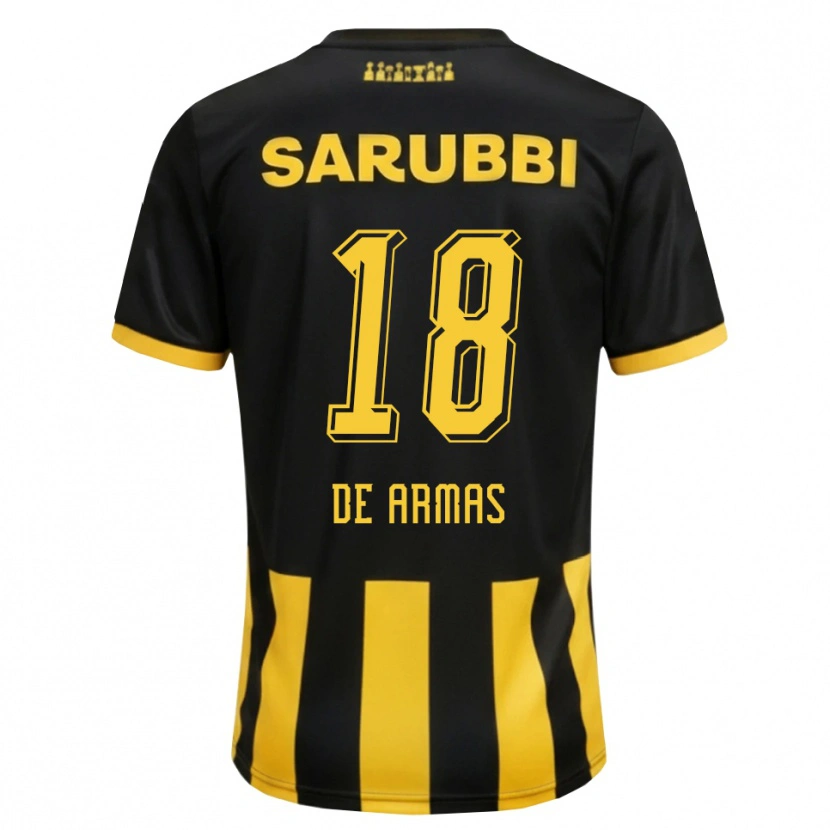 Danxen Kvinder Nahuel De Armas #18 Sort Gul Hjemmebane Spillertrøjer 2026/27 Trøje T-Shirt