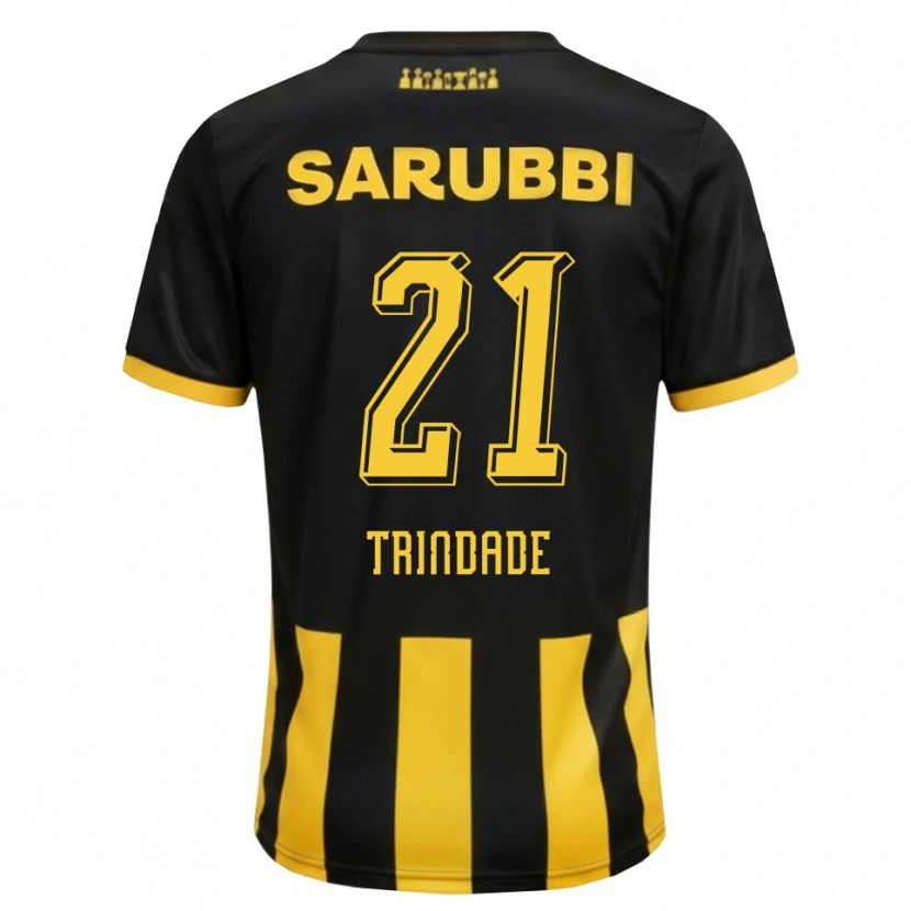 Danxen Kvinder Jesús Trindade #21 Sort Gul Hjemmebane Spillertrøjer 2026/27 Trøje T-Shirt