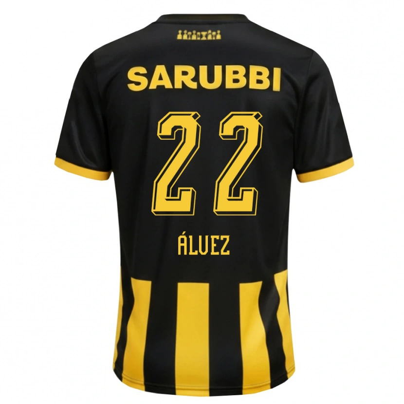 Danxen Kvinder Facundo Álvez #22 Sort Gul Hjemmebane Spillertrøjer 2026/27 Trøje T-Shirt