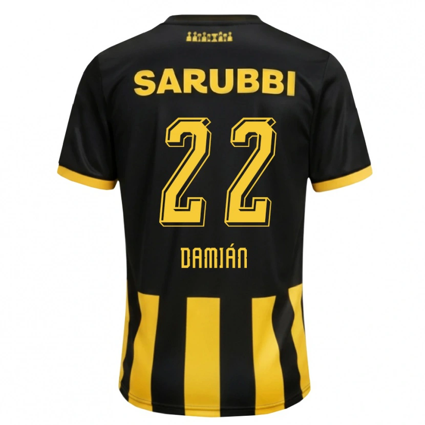 Danxen Kvinder Damián Suárez #22 Sort Gul Hjemmebane Spillertrøjer 2026/27 Trøje T-Shirt