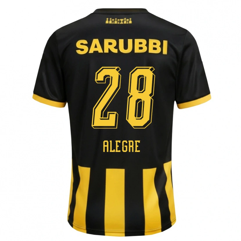 Danxen Kvinder Ignacio Alegre #28 Sort Gul Hjemmebane Spillertrøjer 2026/27 Trøje T-Shirt