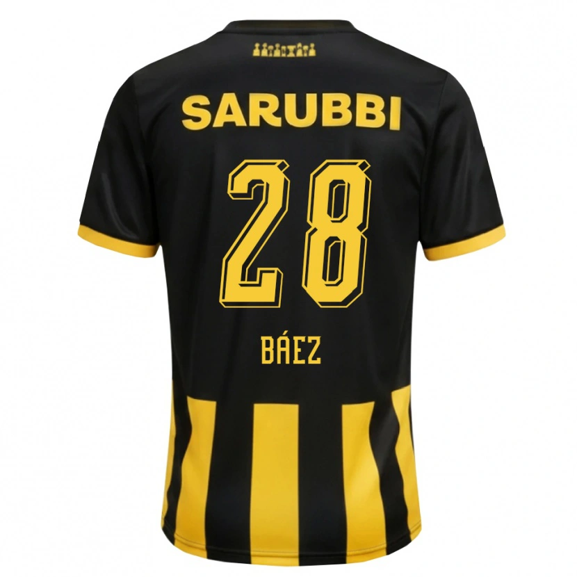Danxen Kvinder Jaime Báez #28 Sort Gul Hjemmebane Spillertrøjer 2026/27 Trøje T-Shirt