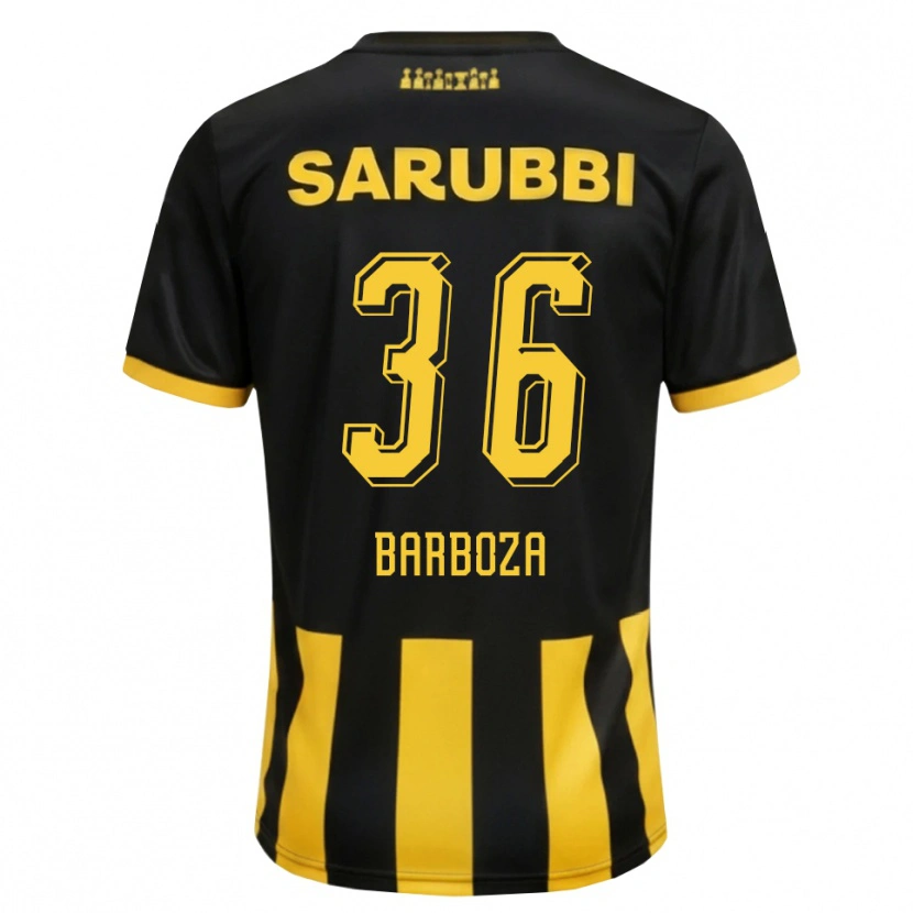 Danxen Kvinder Brian Barboza #36 Sort Gul Hjemmebane Spillertrøjer 2026/27 Trøje T-Shirt