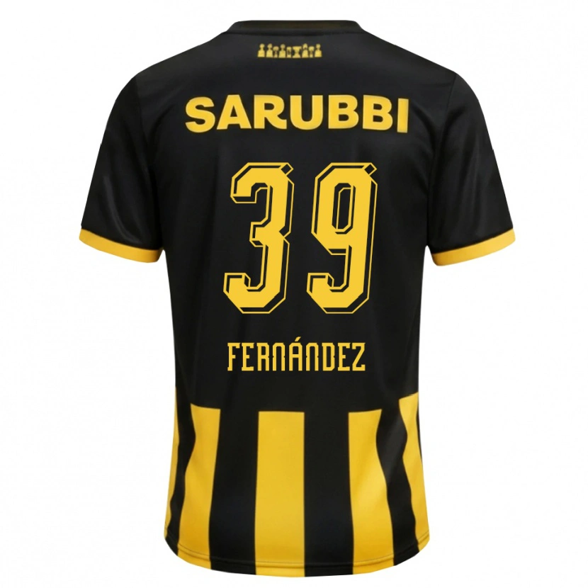 Danxen Kvinder Francisco Fernández #39 Sort Gul Hjemmebane Spillertrøjer 2026/27 Trøje T-Shirt