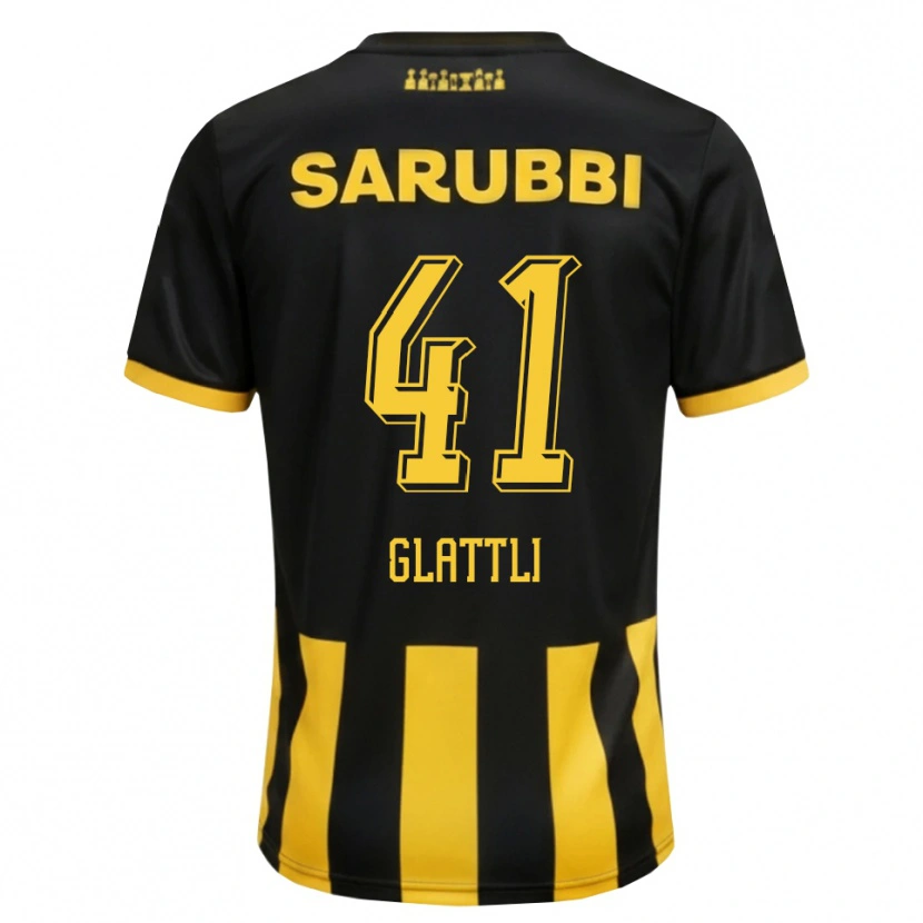 Danxen Kvinder Tiago Glattli #41 Sort Gul Hjemmebane Spillertrøjer 2026/27 Trøje T-Shirt