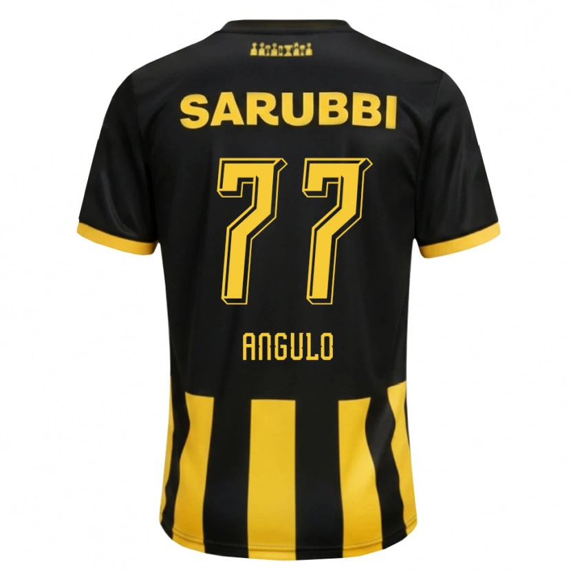 Danxen Kvinder Luis Angulo #77 Sort Gul Hjemmebane Spillertrøjer 2026/27 Trøje T-Shirt