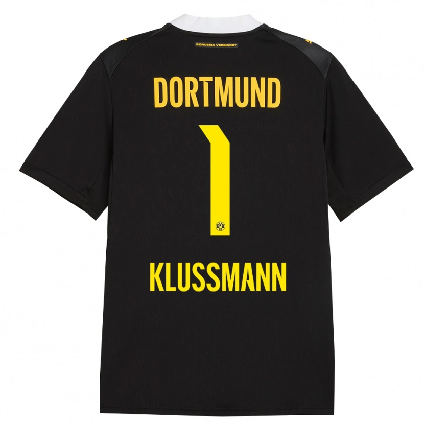 Danxen Kvinder Leon Klußmann #1 Sort Rød Gul Udebane Spillertrøjer 2026/27 Trøje T-Shirt