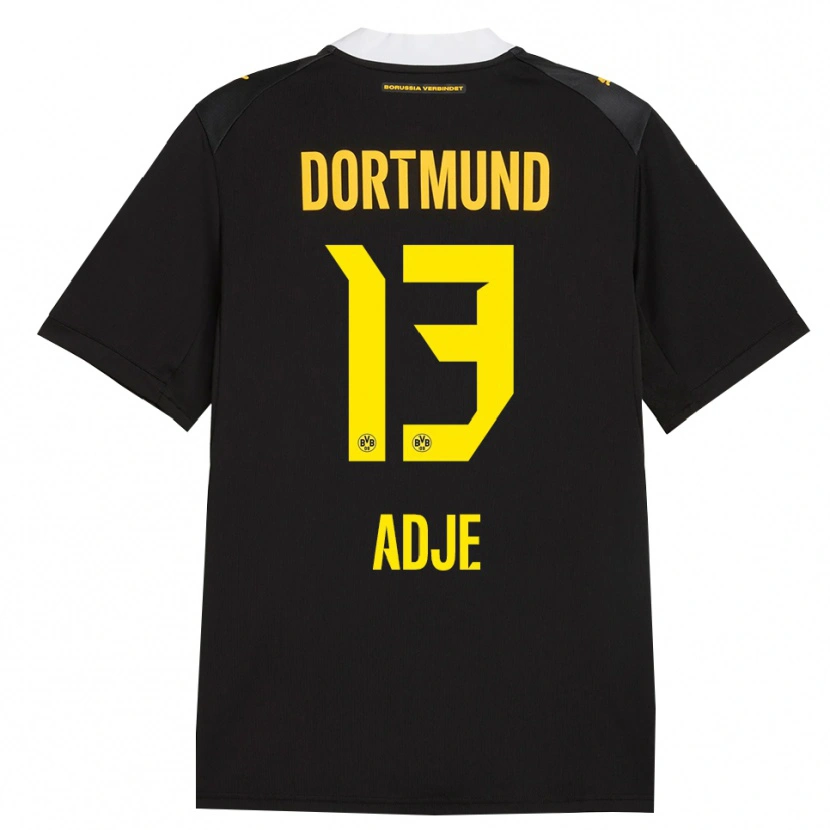 Danxen Kvinder Miguel Adje #13 Sort Rød Gul Udebane Spillertrøjer 2026/27 Trøje T-Shirt