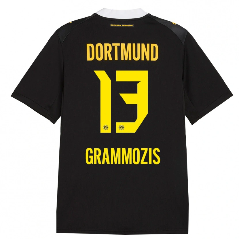 Danxen Kvinder Athanasios Grammozis #13 Sort Rød Gul Udebane Spillertrøjer 2026/27 Trøje T-Shirt