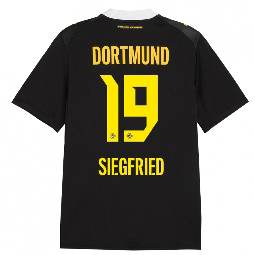 Danxen Kvinder Janz Siegfried #19 Sort Rød Gul Udebane Spillertrøjer 2026/27 Trøje T-Shirt