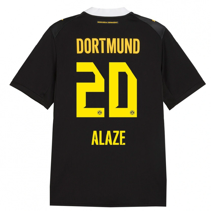 Danxen Kvinder Luis Alaze #20 Sort Rød Gul Udebane Spillertrøjer 2026/27 Trøje T-Shirt