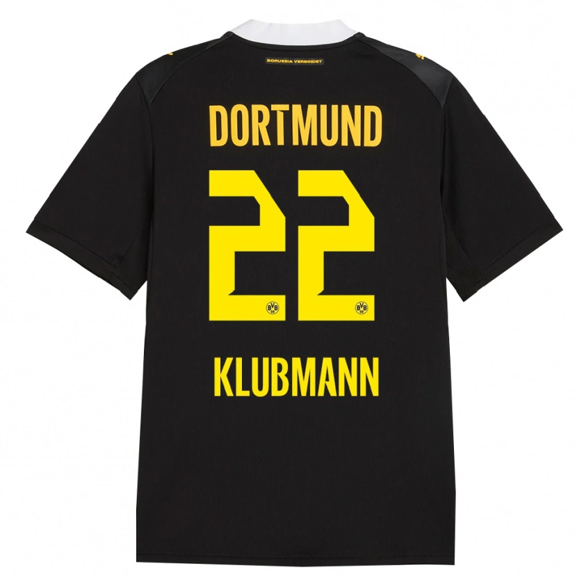 Danxen Kvinder Leon Klubmann #22 Sort Rød Gul Udebane Spillertrøjer 2026/27 Trøje T-Shirt