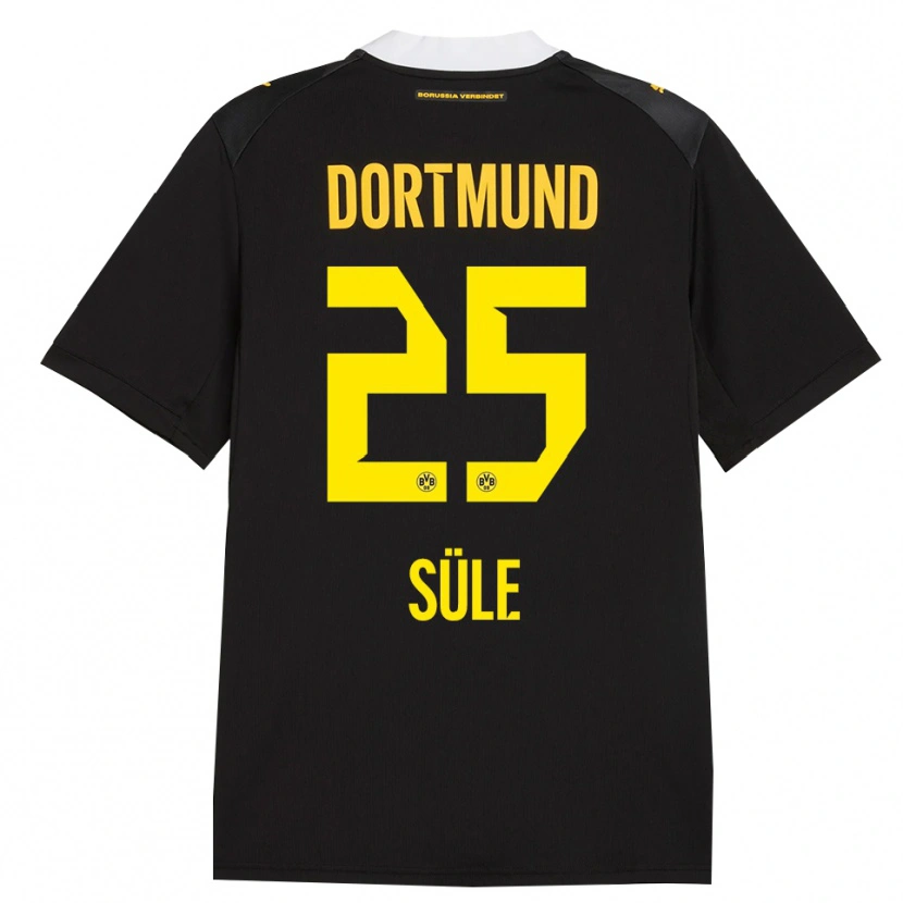 Danxen Kvinder Niklas Süle #25 Sort Rød Gul Udebane Spillertrøjer 2026/27 Trøje T-Shirt
