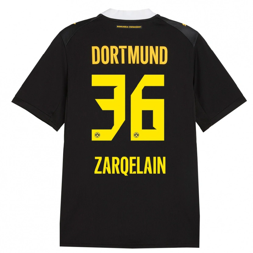 Danxen Kvinder Fadi Zarqelain #36 Sort Rød Gul Udebane Spillertrøjer 2026/27 Trøje T-Shirt