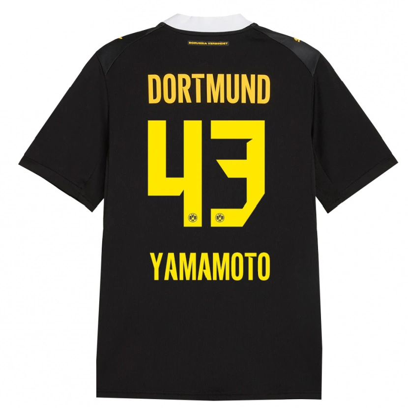 Danxen Kvinder Takato Yamamoto #43 Sort Rød Gul Udebane Spillertrøjer 2026/27 Trøje T-Shirt